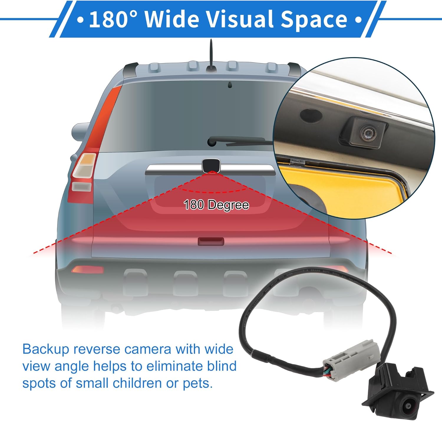 1 Pcs Rear View Camera for Cadillac SRX 2010-2016 License Plate Park Assist Camera Backup Reverse Camera