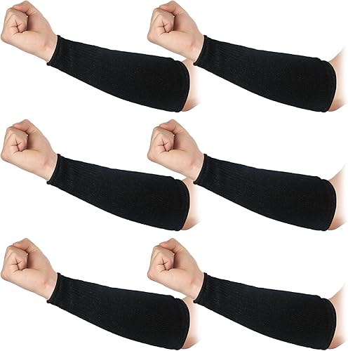 Miniatura 8 de 3 pares de protectores de brazo para piel fina y moretones, resistente a los cortes, manga de antebrazo, manga de protección contra quemaduras de