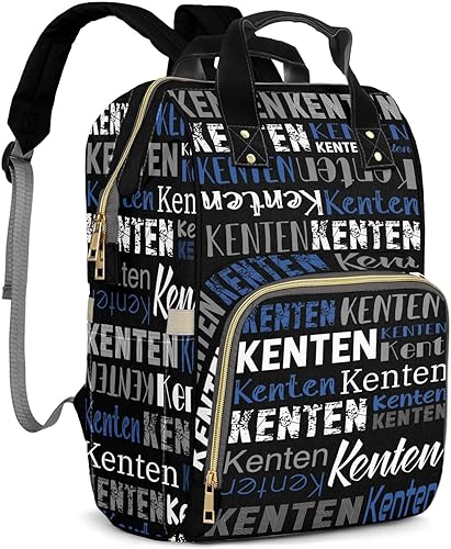 Miniatura 26 de Mochila de pañales personalizada de gran capacidad para bebé niño niña con nombre, bolsa de bebé personalizada impermeable para mamá, bolsa de Rosa