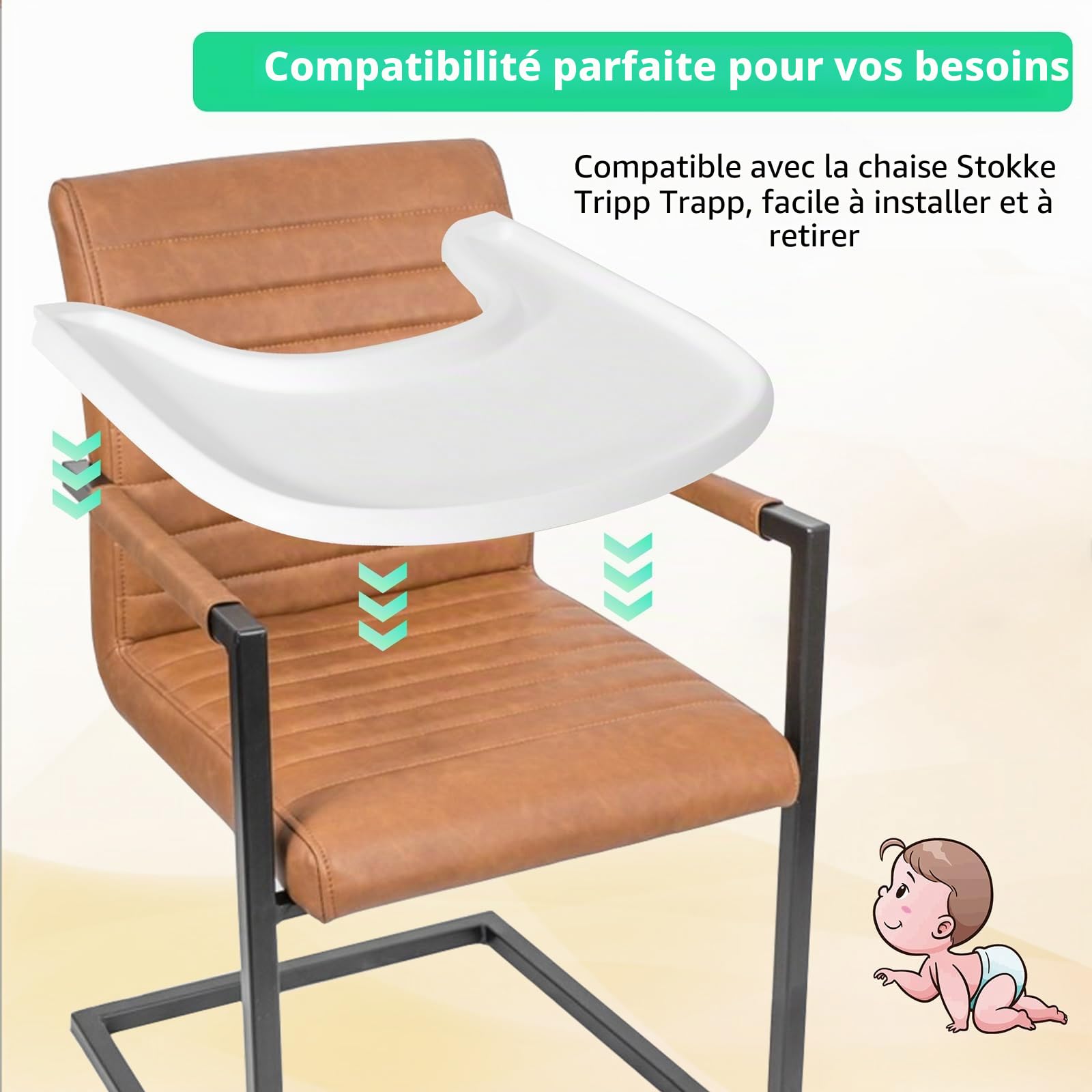 Plateau Stokke Tripp Trapp accessoires bébé 6-36 mois set table chaise haute