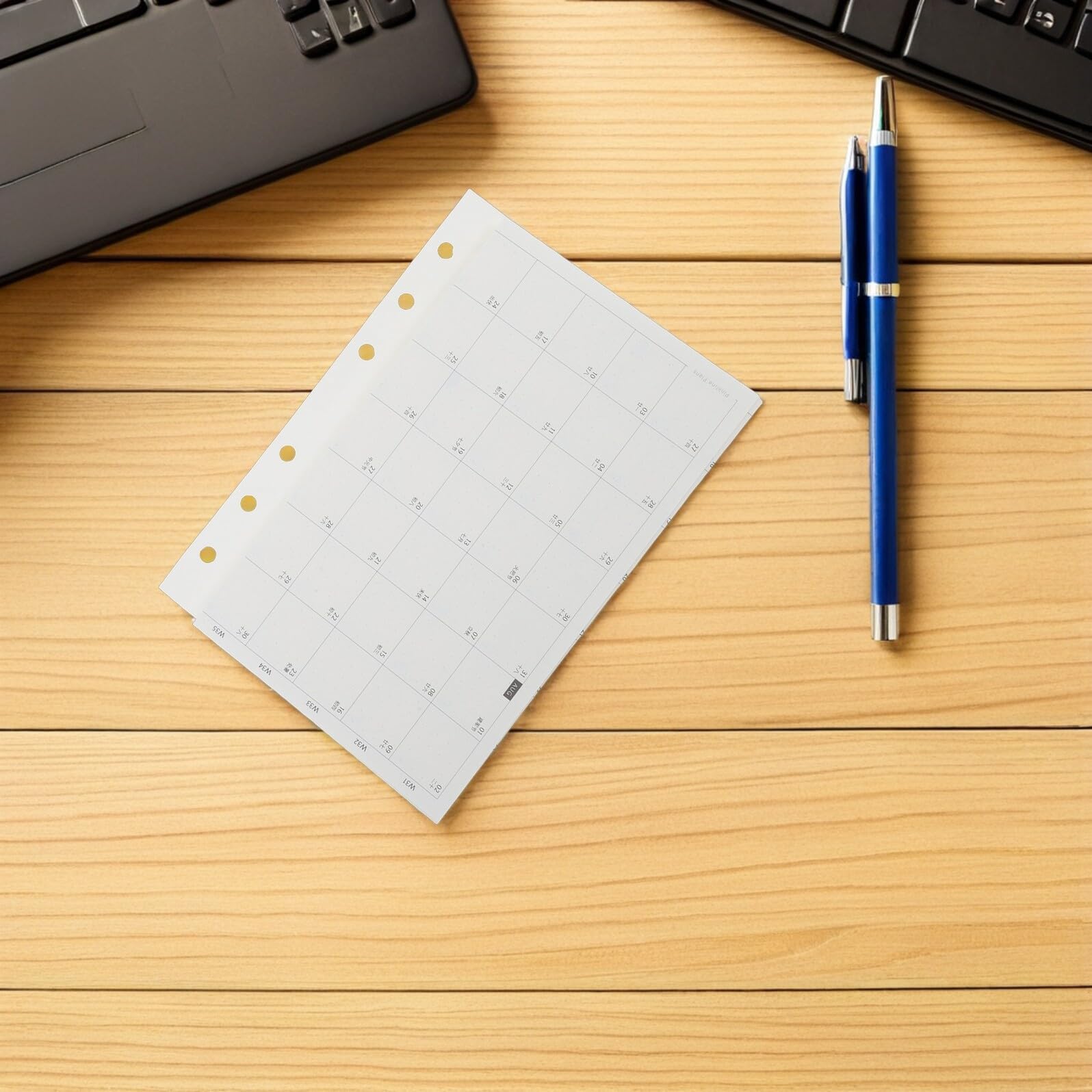 Recambios de Agenda Diaria A6 2026, Inserciones de Calendario Anual Plegables de 7 Pliegues, Papel para Planificador con 6 Agujeros, Pack 4 Hojas para Organización y