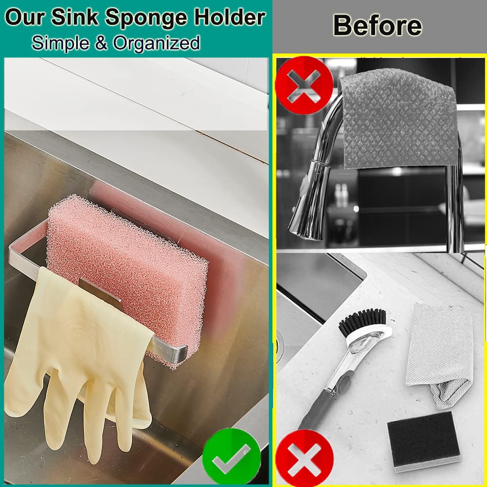 Gaviasink Caddy Stainless Steel Sponge Holder For Kitchen Sink