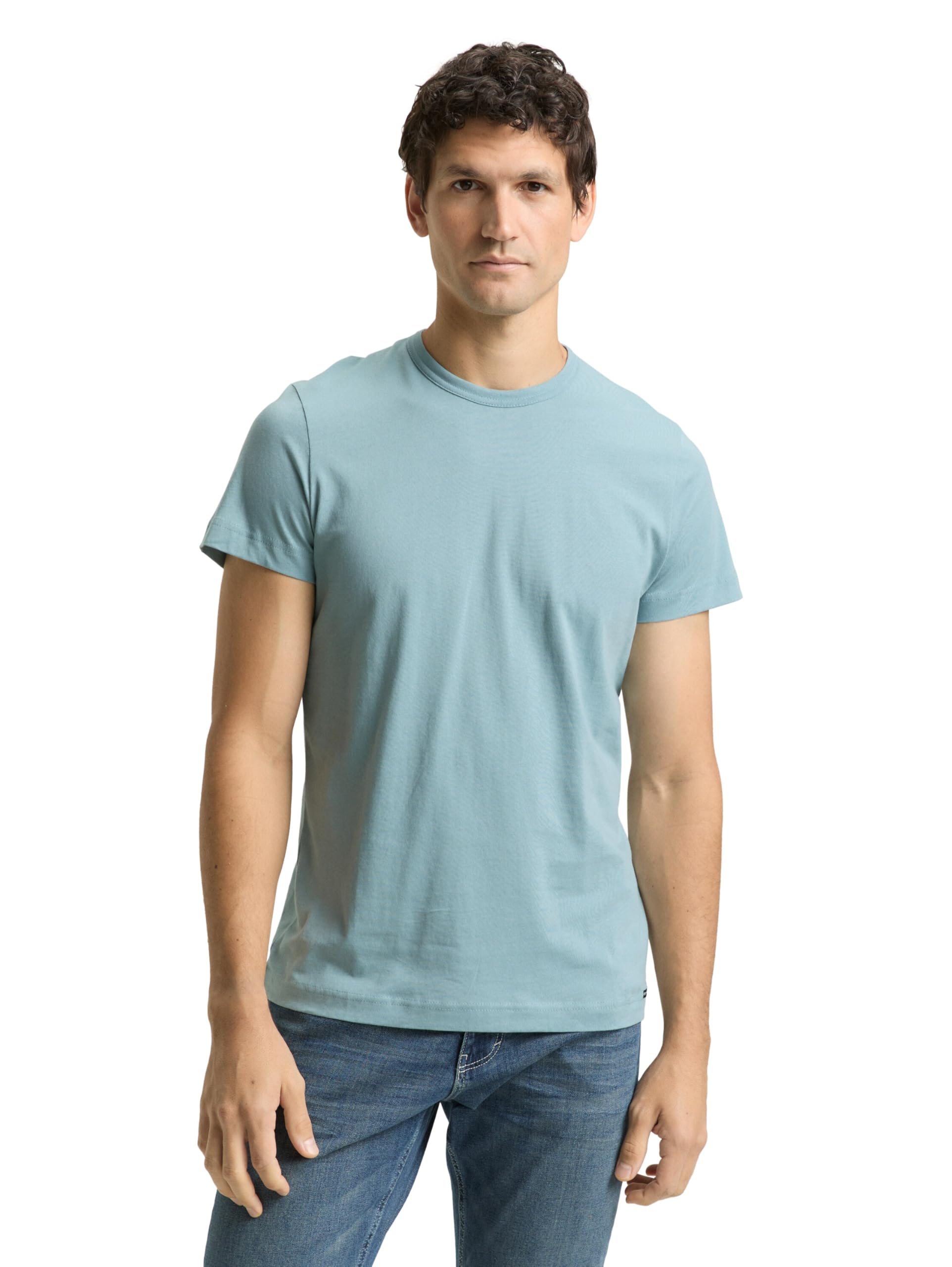 TOM TAILOR Herren Basic Fitted T-Shirt