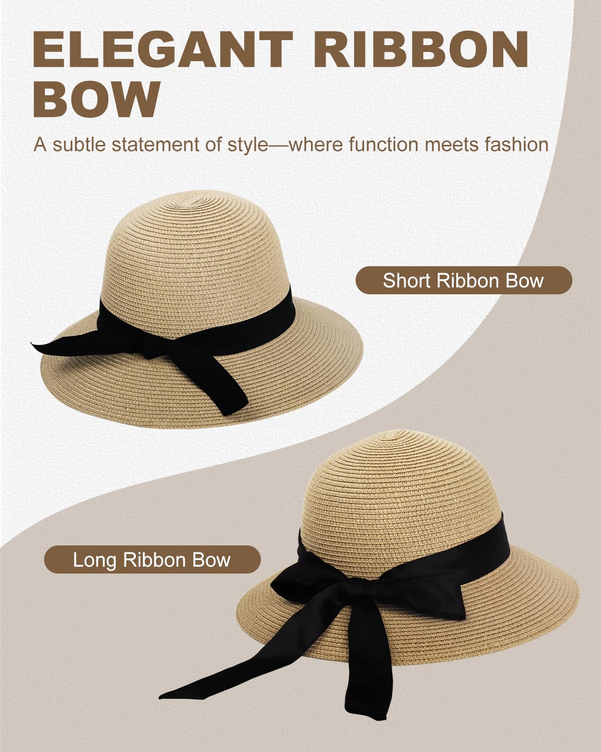 Zylioo S/M/L/XL/XXL Cappelli da sole in paglia per teste grandi, protezione UV, tesa larga, cappello da spiaggia per vacanze estive da donna, Tesa Larga - Beige, XL