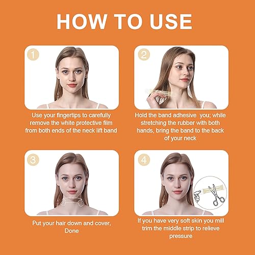 Miniatura 6 de Cintas de levantamiento de cuello, tiras correctoras instantáneas invisibles antiarrugas, calcomanías de levantamiento de cuello para levantar y