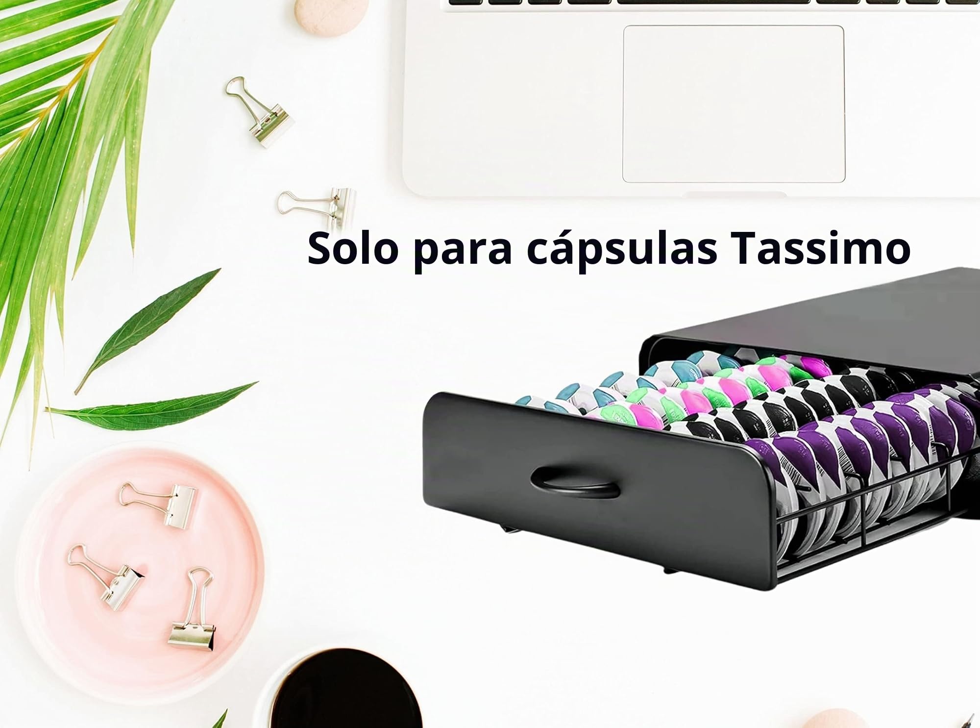 Exzact Cajón para Cápsulas de Café - Almacenador de Cápsulas, Capacidad Máxima de 64 Piezas,