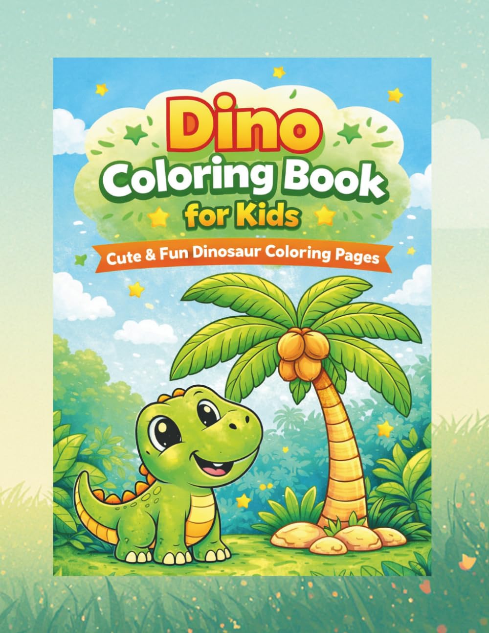 Dino Coloring Book for kids: Cute and Fun Dinosaur Coloring Pages: Easy and Adorable Dinosaur Coloring Pages for Kids Ages 3–6 with Simple Prehistoric Animals and Fun Creative Activities