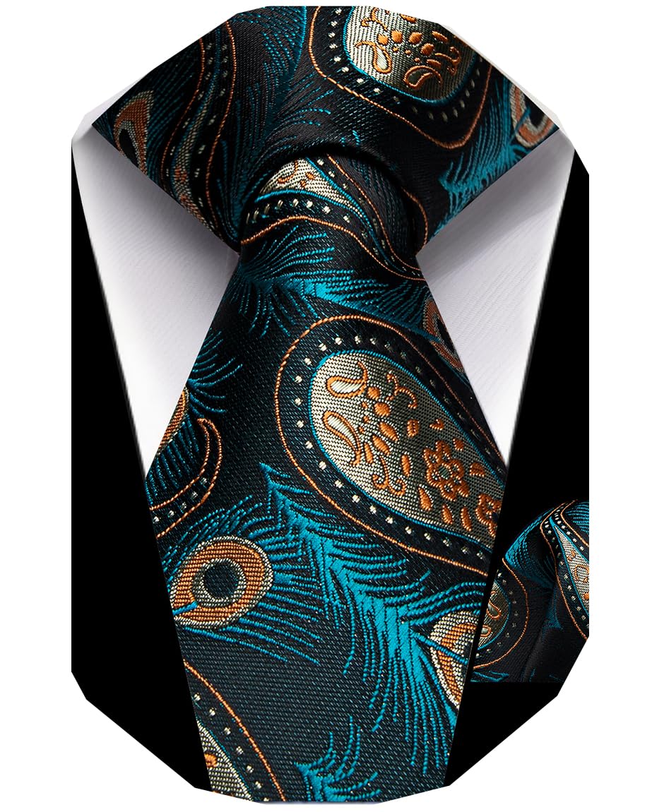 YourTies Boys Tie Silk Self Kids Necktie Pocket Square Set with Gift Box