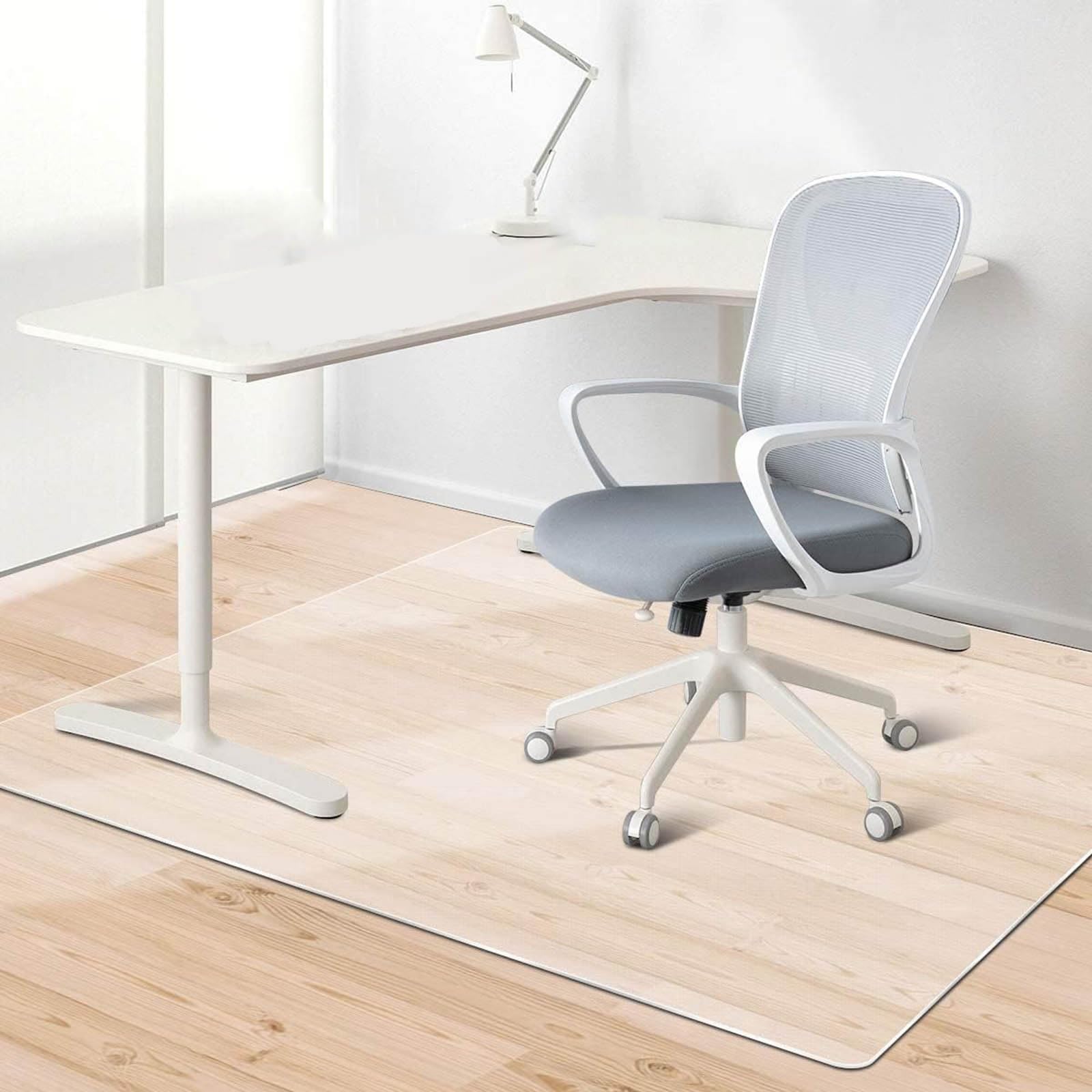 Alfombra Silla Oficina, Alfombrilla Transparente de PVC para Escritorio Suelos Duros, Grosor 1.5 mm, Mantel Impermeable y a Prueba de Aceite, Dimensiones Personalizadas