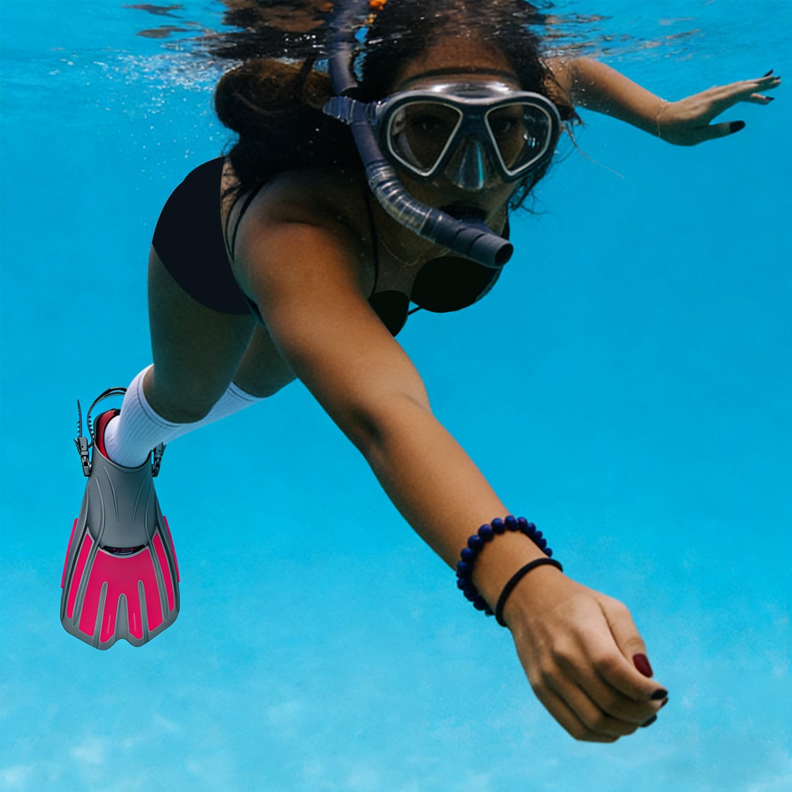 Płetwy do Snorkelingu o Wysokiej Elastyczności Wytrzymałe Materiały na Deski do Odbijania Wody Materiał PP TPR