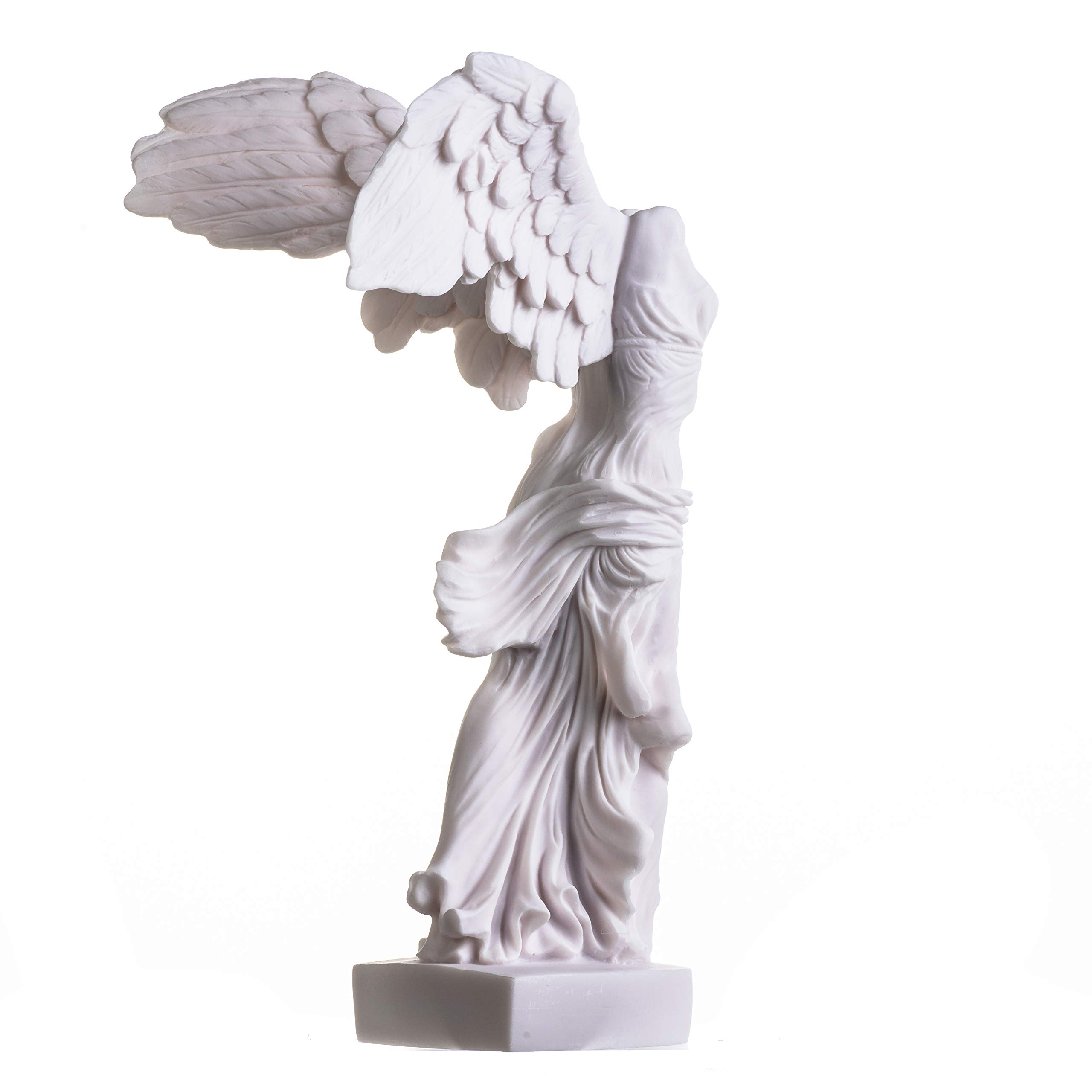 Statua Alata Vittoria di Samotrazia Alabastro Antiche Rovine Museo del Louvre Figura 35 cm