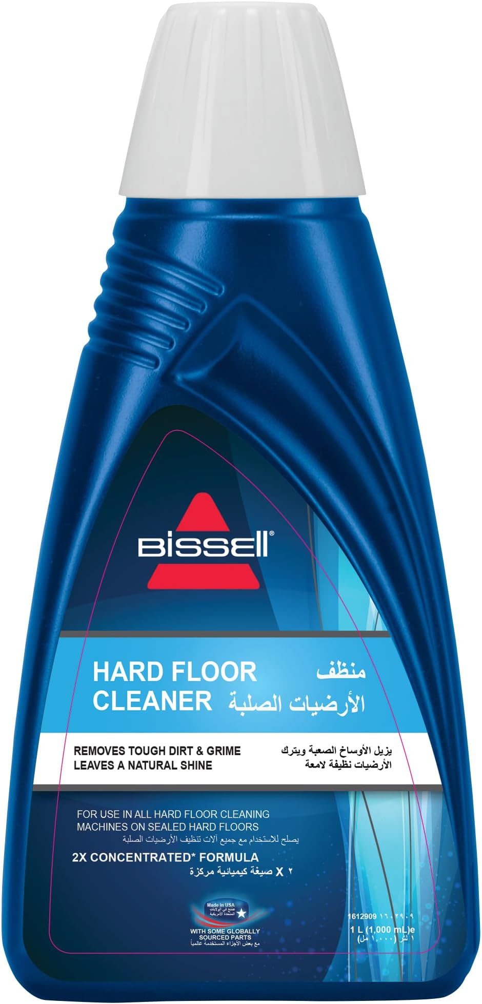 Wash & Shine Hard Floor Cleaner 1000mL 1144K – Streak-Free Shine, Removes Dirt & Stains, Safe for All Hard Floors, Fresh Scent