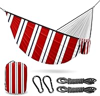 Vista 11 de Hamaca de camping al aire libre con estampado de leopardo, color camuflaje, hamacas dobles individuales con 2 correas de árbol, hamacas de nailon