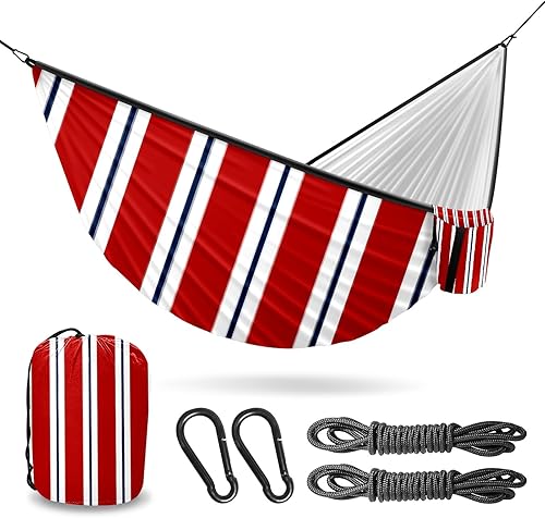 Miniatura 11 de Hamaca de camping al aire libre con estampado de leopardo, color camuflaje, hamacas dobles individuales con 2 correas de árbol, hamacas de nailon