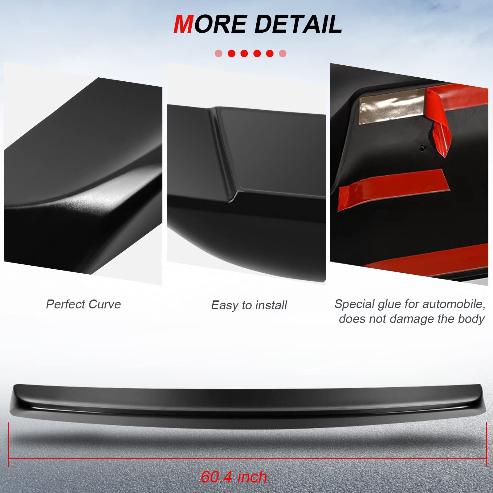 Buy cciyu Black ABS Rear Spoiler Wing for 2008 2009 2010 2011 2012 2013