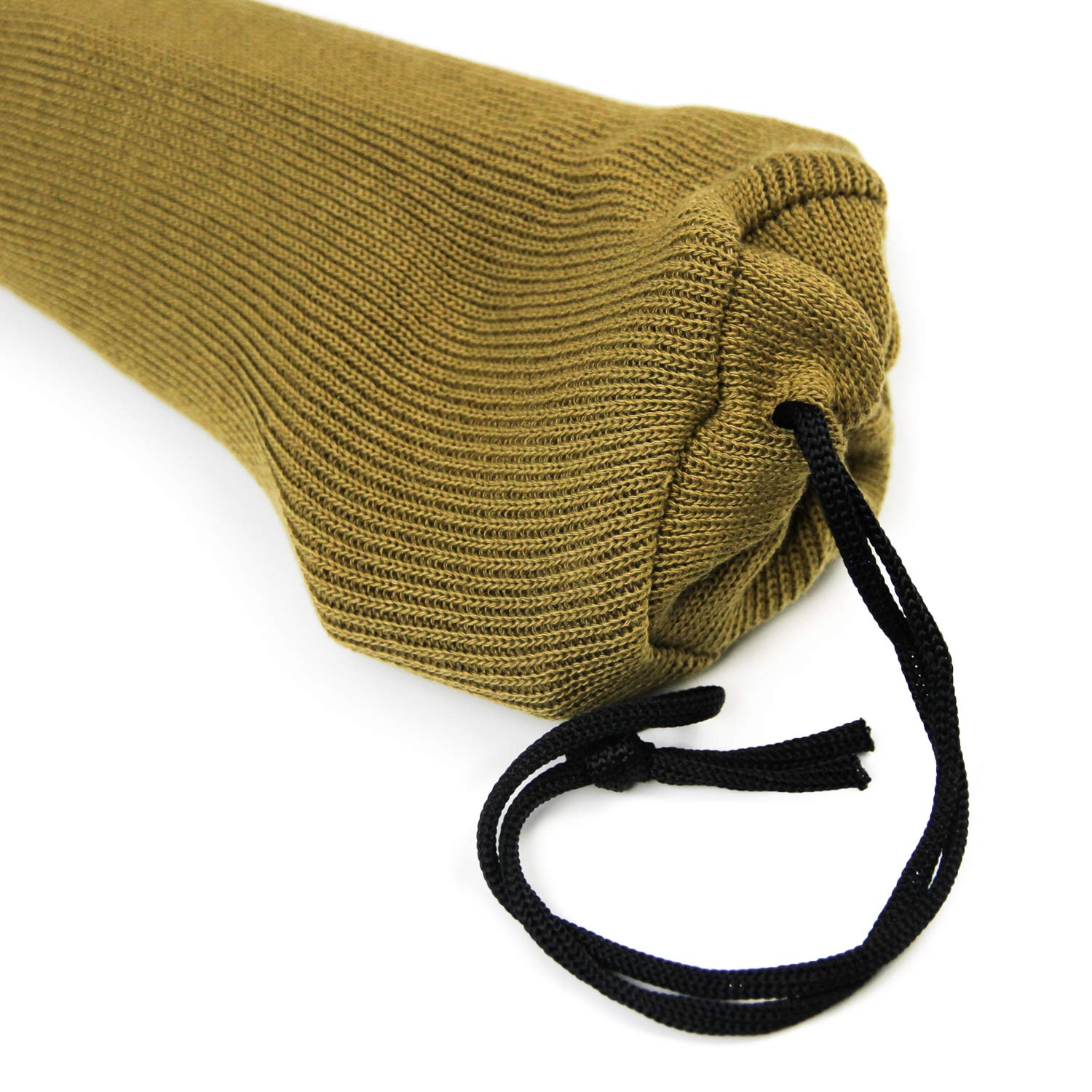 Funda Tipo Calcetín para Rifle o Escopeta 136 cm, Tejida Tratada con Aceite de Silicona, Amarillo