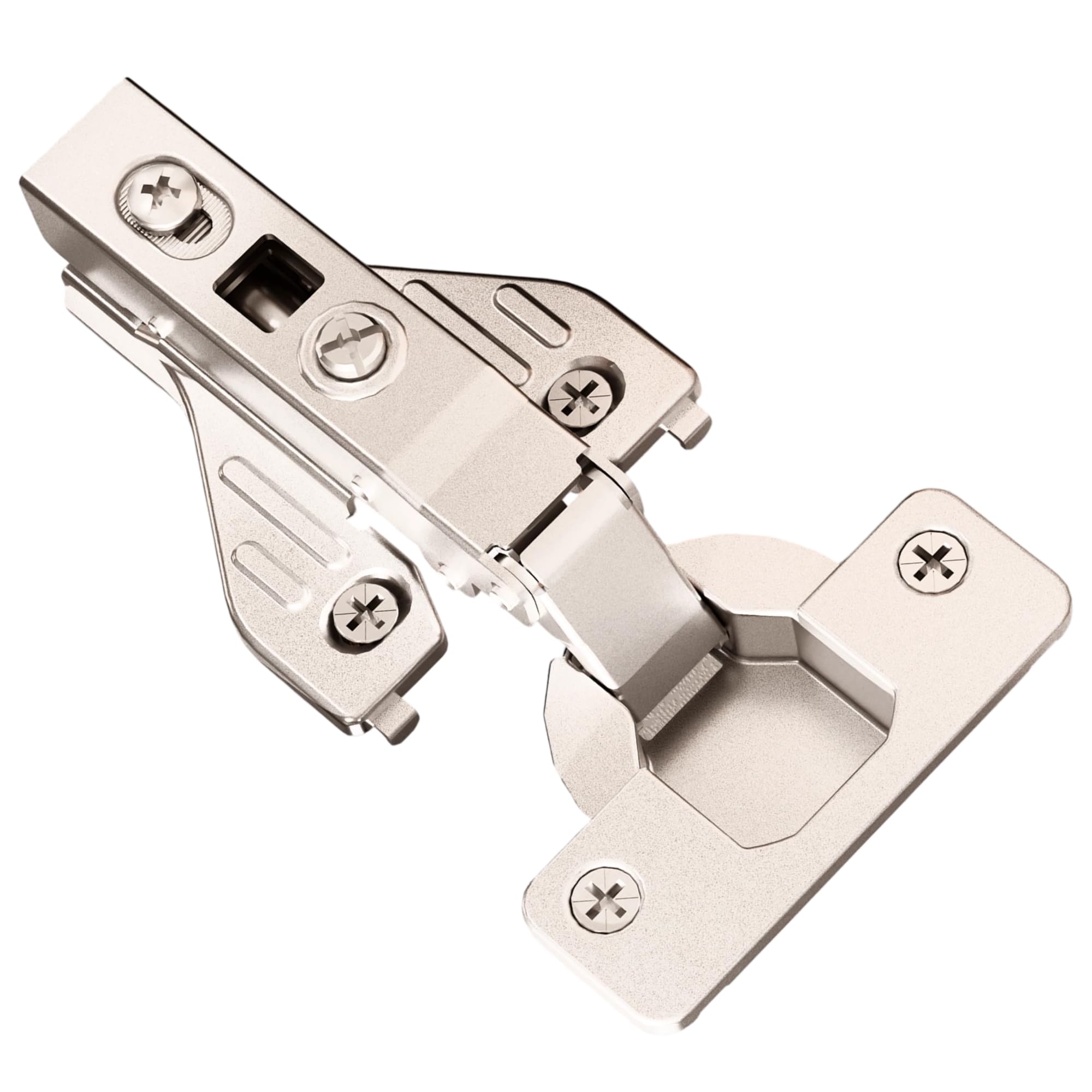 2pcs Clip On Face Frame Soft Close Cabinet Hinges Full Overlay Concealed Kitchen Cabinet Hinges Nickel Finish