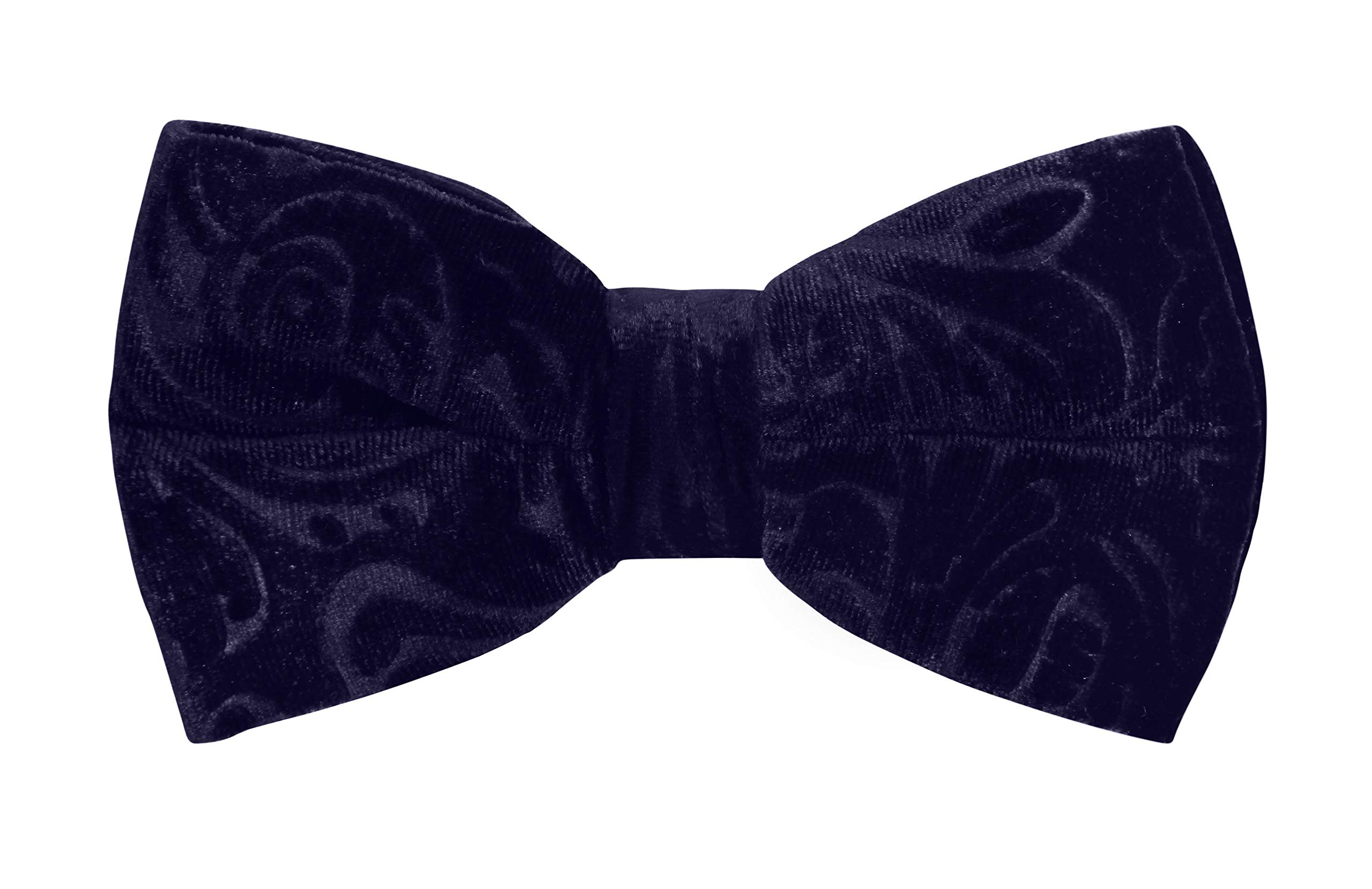S.H. Churchill & Co.Paisley Velvet Pre-Tied Bow Tie & Hanky Set