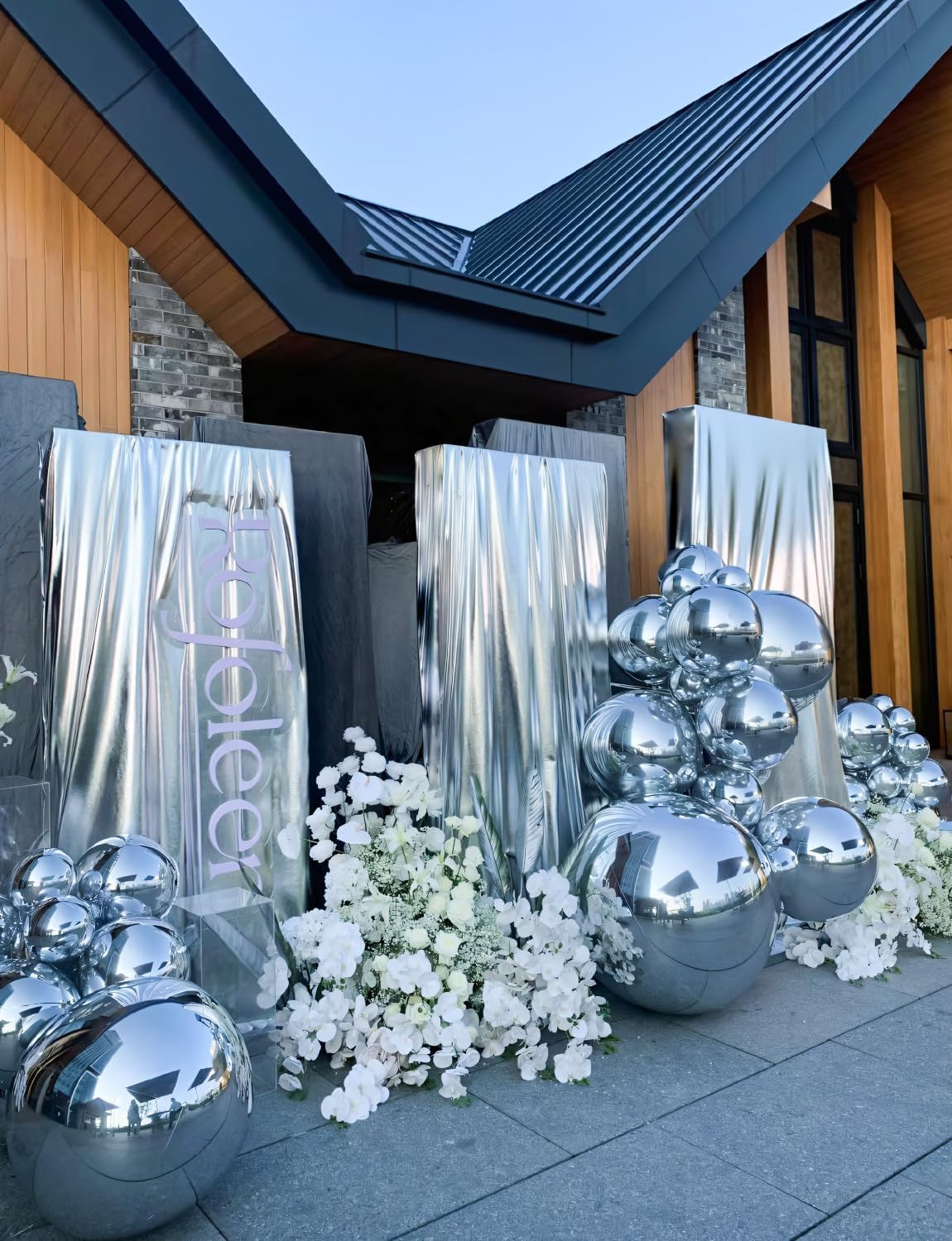 Silver Foil Balloons, 22/18/10 Inch 4D Round Sliver Mylar Balloon, Large Metallic Silver Graduation Balloons for Graduation Decorations 2025 Wedding Birthday Celebration Supplies - Image 5