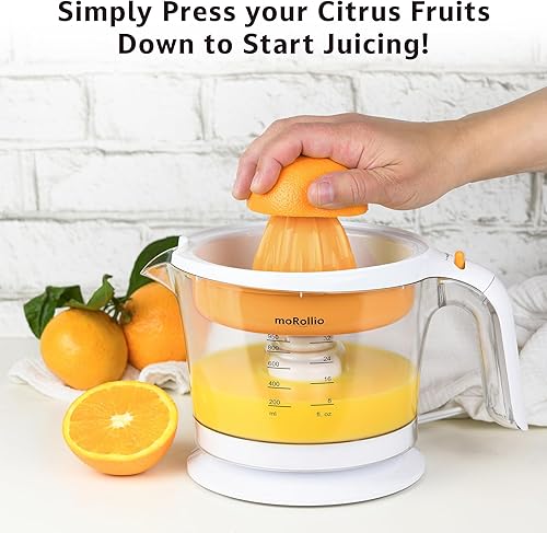 Miniatura 4 de Exprimidor de cítricos, exprimidor de naranja  Exprimidor eléctrico de jugo de cítricos con control de pulpa ajustable, 32 onzas  para naranjas,