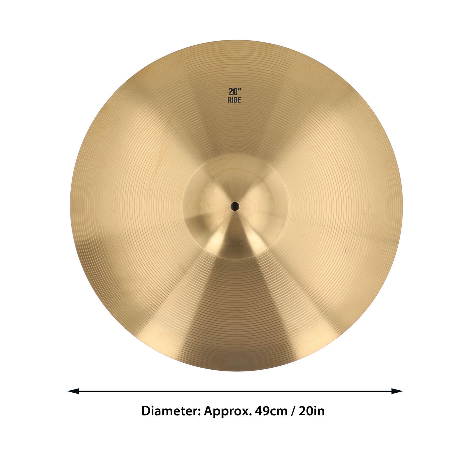 ZJchao Piatto Crash Croccante Realizzato in Lega di Ottone Ideale per Performance Jazz e Percussioni, Accessorio per Batteria per Musicisti Ed Appassionati (20 pollici)