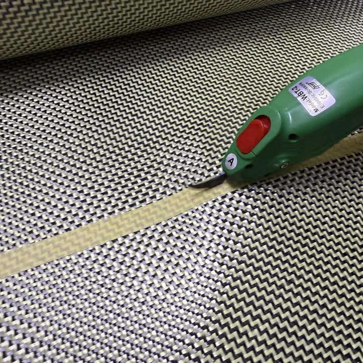 Premium 1100D/3K 200gsm Yellow Kevlar Carbon Fiber Mixed Fabric, W-Pattern Jacquard Weave, 100cm×100cm Roll (Yellow, 100cm x 150cm)