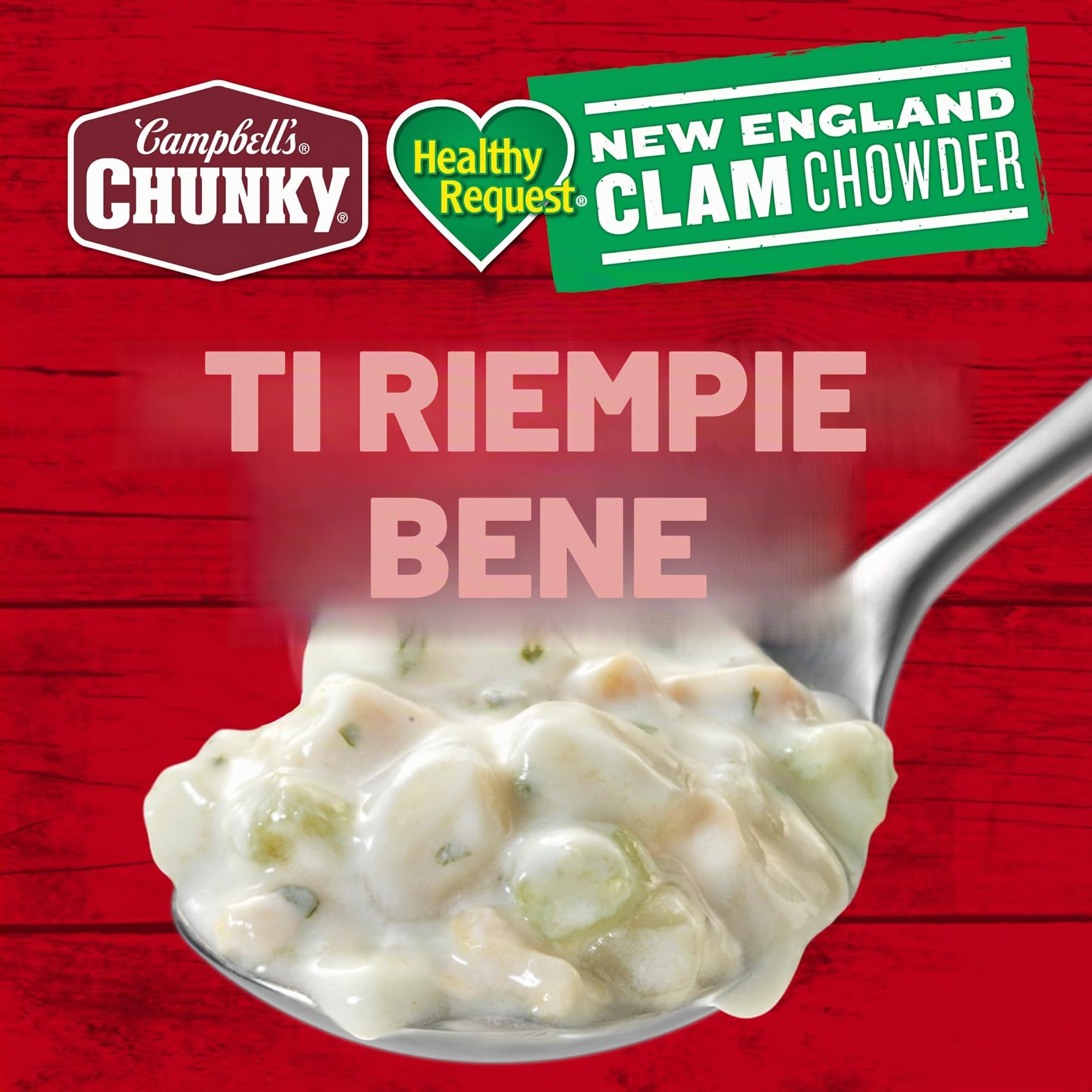 Campbell's Chunky Zuppa, Healthy Request New England Vongole Chowder, Lattina da 533 g
