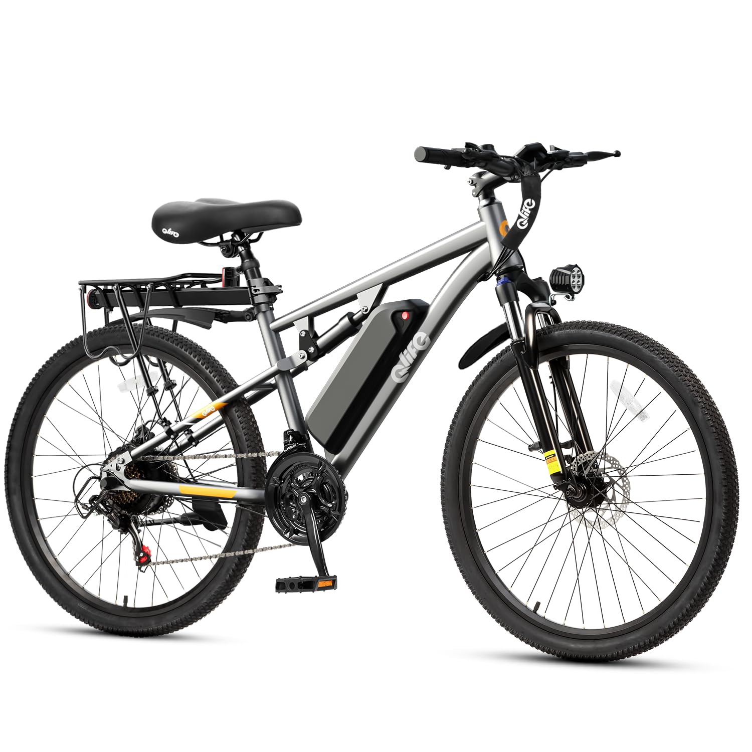 Qlife Electric Bike for Adults/Teens Racer, 21-Speed Peak 1200W Brushless Motor Adult Electric Bicycles, 48V 10.4Ah Removable Battery Mountain Ebike, Up to 55 Miles, 27.5X2.1 Tire E Bike