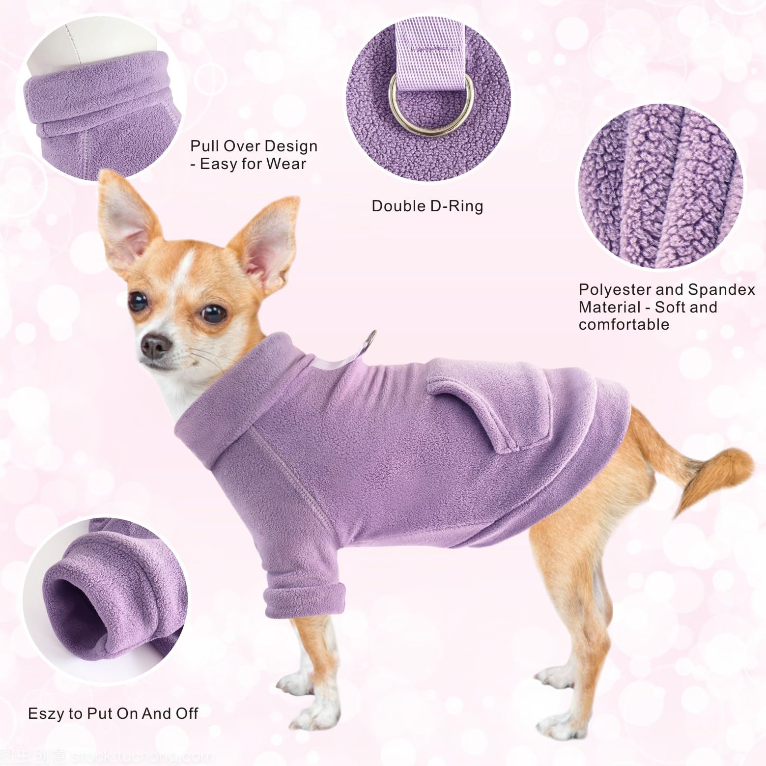 Cane Con Cappuccio Cani Cappotti Caldi Cotone Felpe Abbigliamento per cani con Tasca Cucciolo Pullover Cane Jumpsuit per Cani