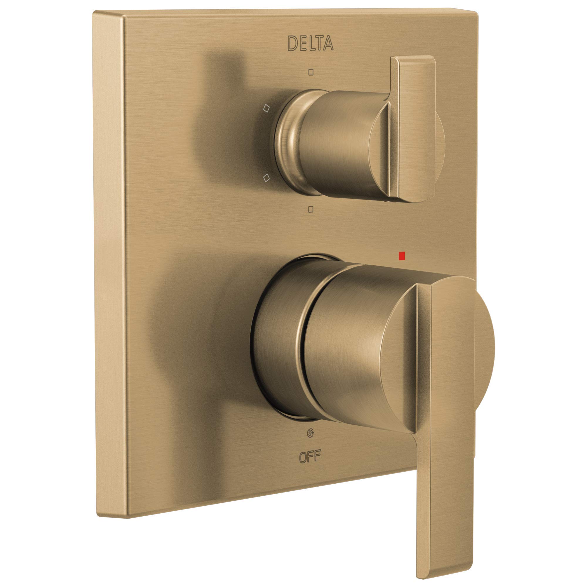 Photo 1 of **MISSING PARTS***DELTA FAUCET T24967-CZ Angular Modern Monitor 14 Series Valve 6-Setting Integrated Shower Trim with Diverter, Champagne Bronz