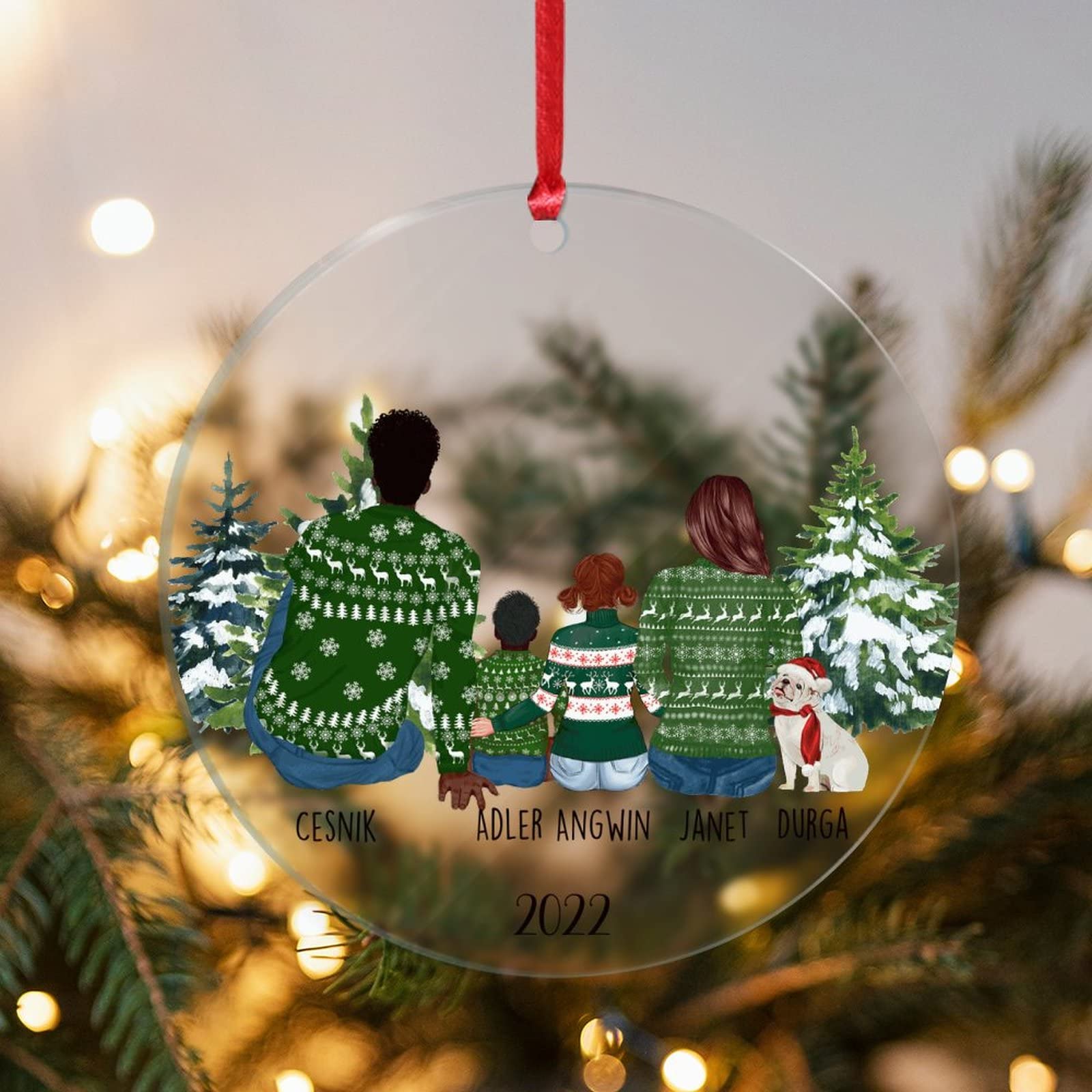 Ornamenti di natale simpatico cucciolo di cane albero di natale ciondolo appeso decorazione natalizia per la casa decorazioni per feste di matrimonio fai da te capodanno 2023  15