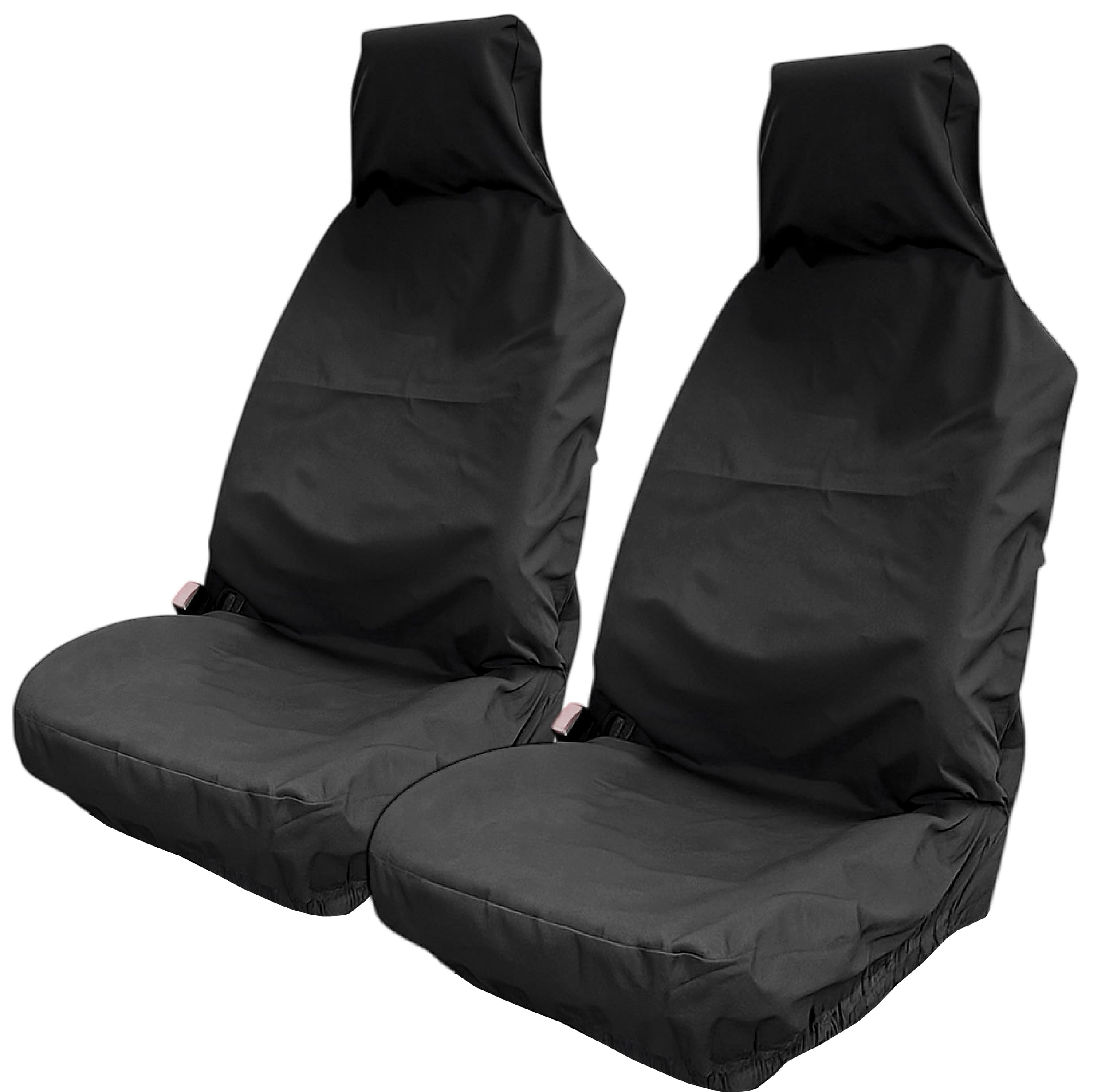 WYRELINE® 2PCS Extra Heavy Duty Car Seat Covers Front Pair - Universal Fit Black | Front Car Seat Cover Protectors | Durable And Easy Wipe Clean Waterproof Material (2 PACK)