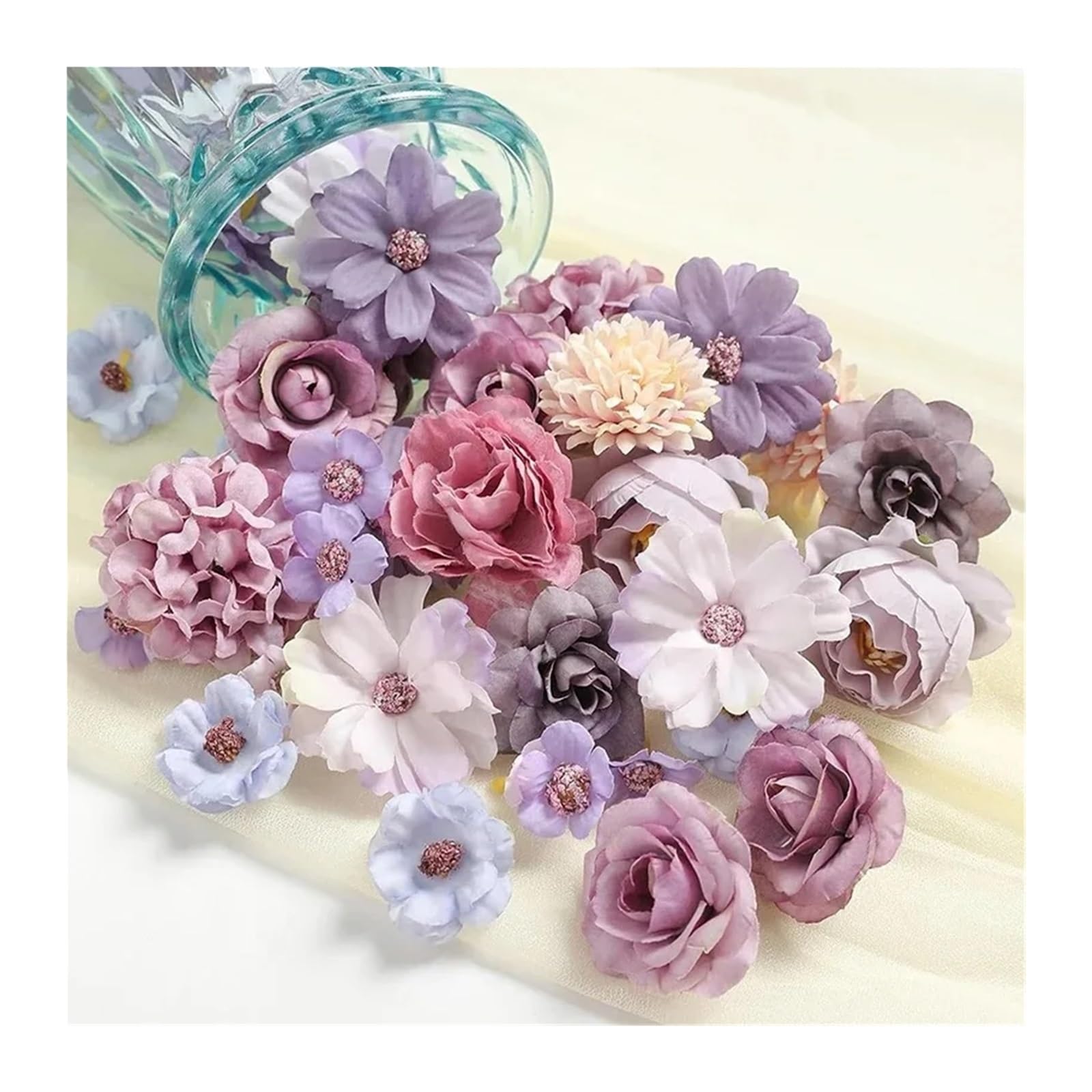 20 Teile/Satz 4cm Silk Rose Künstliche Gänseblümchen Blume Köpfe for Handwerk Kranz Hochzeit Decor DIY Tisch Home Room Gefälschte Blumen Für DIY(Orange)