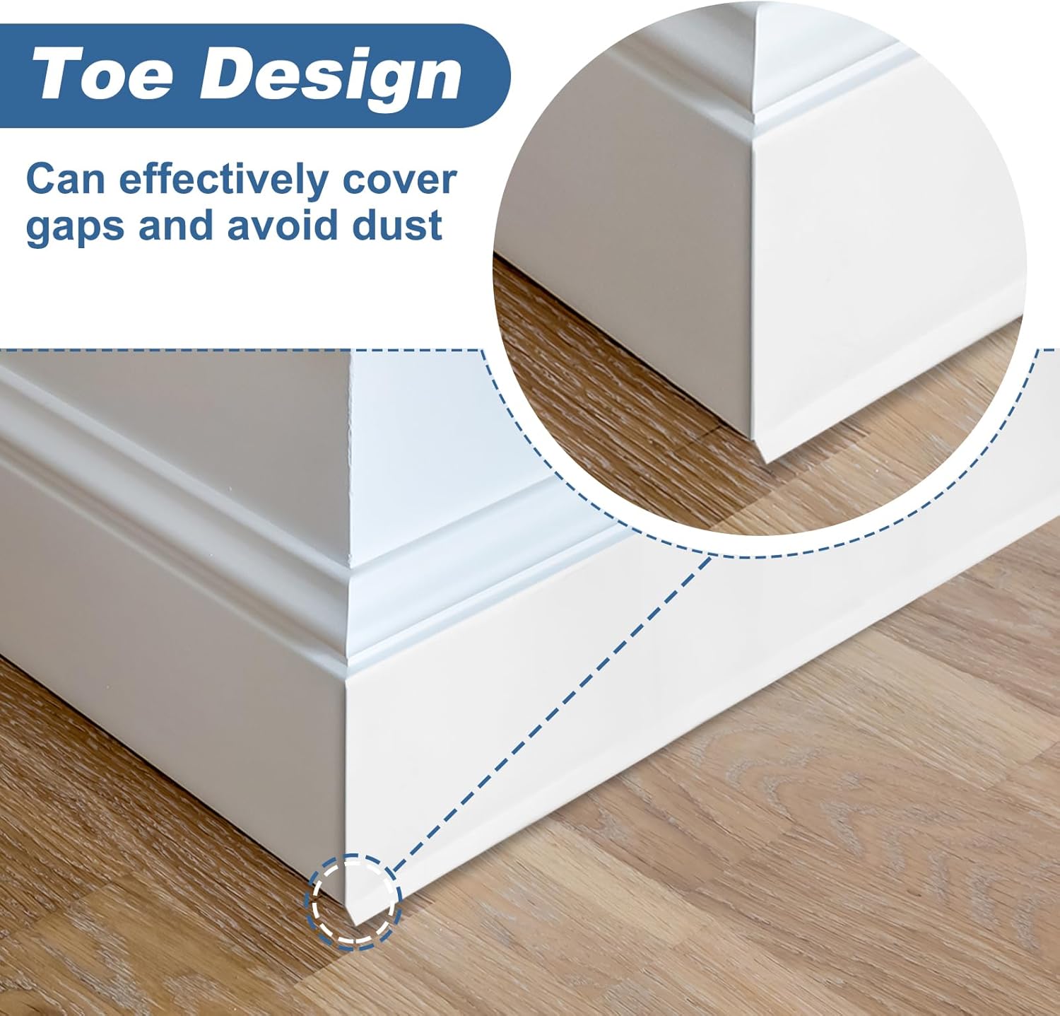PATIKIL Peel and Stick Molding Trim for Walls, 10 Feet x 2 Inch Baseboard Trim Self Adhesive Wall Molding Trim Flexible PVC for Walls Home Protection Door Window Finishing Trim, White