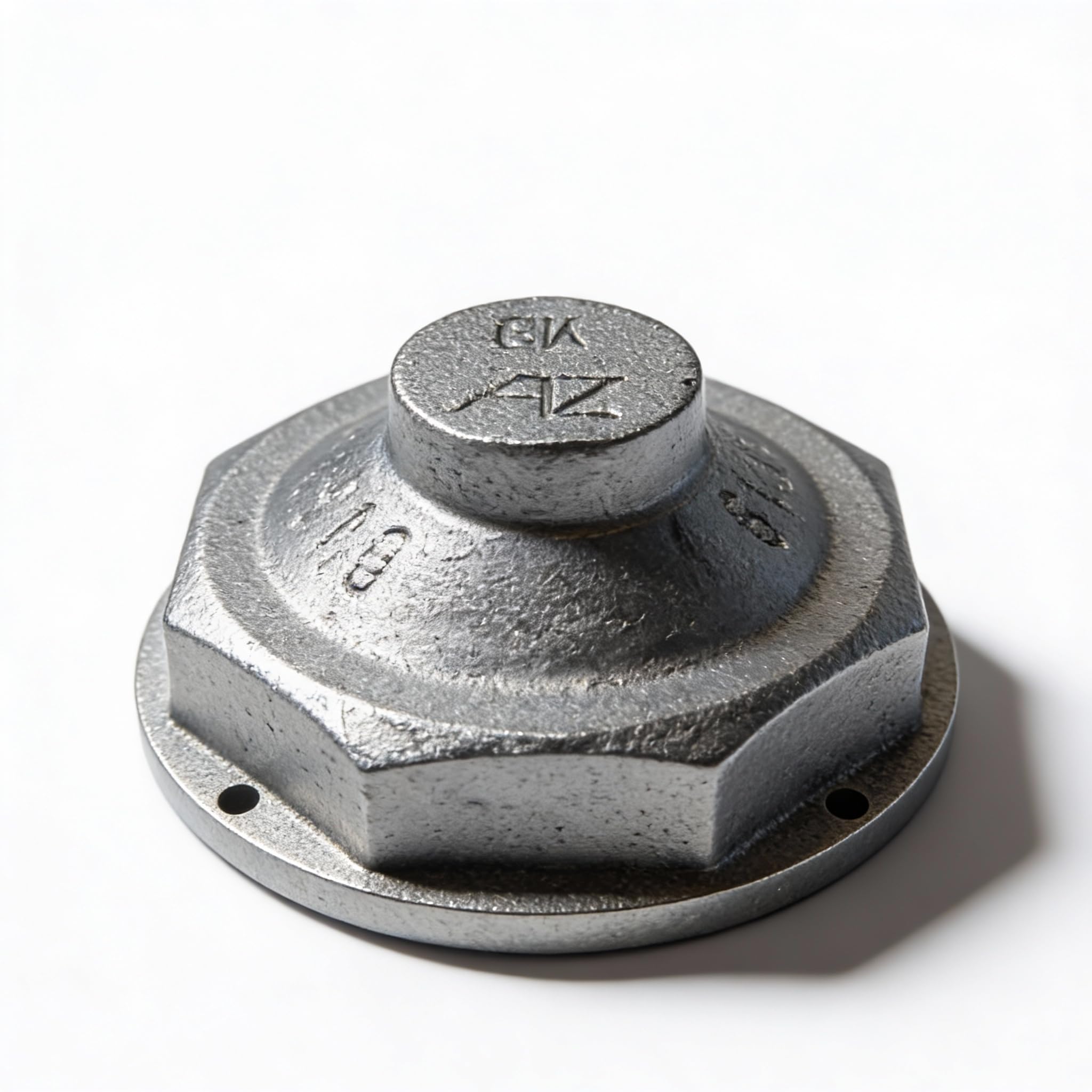 Einstutzen Überströmkappe DN 25 für Gaszähler G4/G6, 2 Zoll Anschluss, verzinkt, inkl. HTB-Dichtung