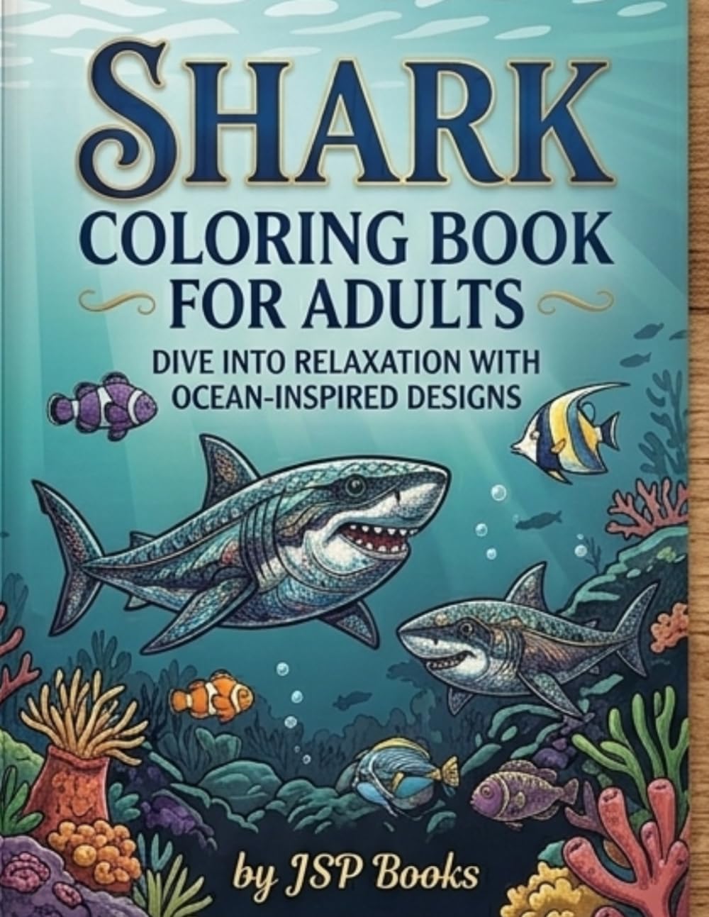 Shark Coloring Book for Adults: Dive into Relaxation with Ocean-Inspired Designs