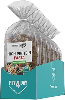 Best Body Nutrition Protein Pasta 6 x 200g – Fit4Day High Protein Tagliatelle – 61% Eiweiß, Low Carb, Vegan & Laktosefrei, ohne Soja – Hochwertiges Erbsenprotein – für kohlenhydratarme Ernährung