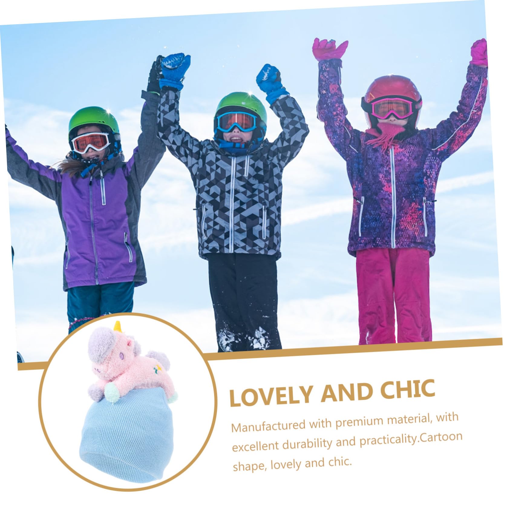 Copertura per Casco da Sci in Filato Leggero, Resistente e Adatta a Caschi Circonferenza 55-62 Cm, per Sport Invernali e Sci