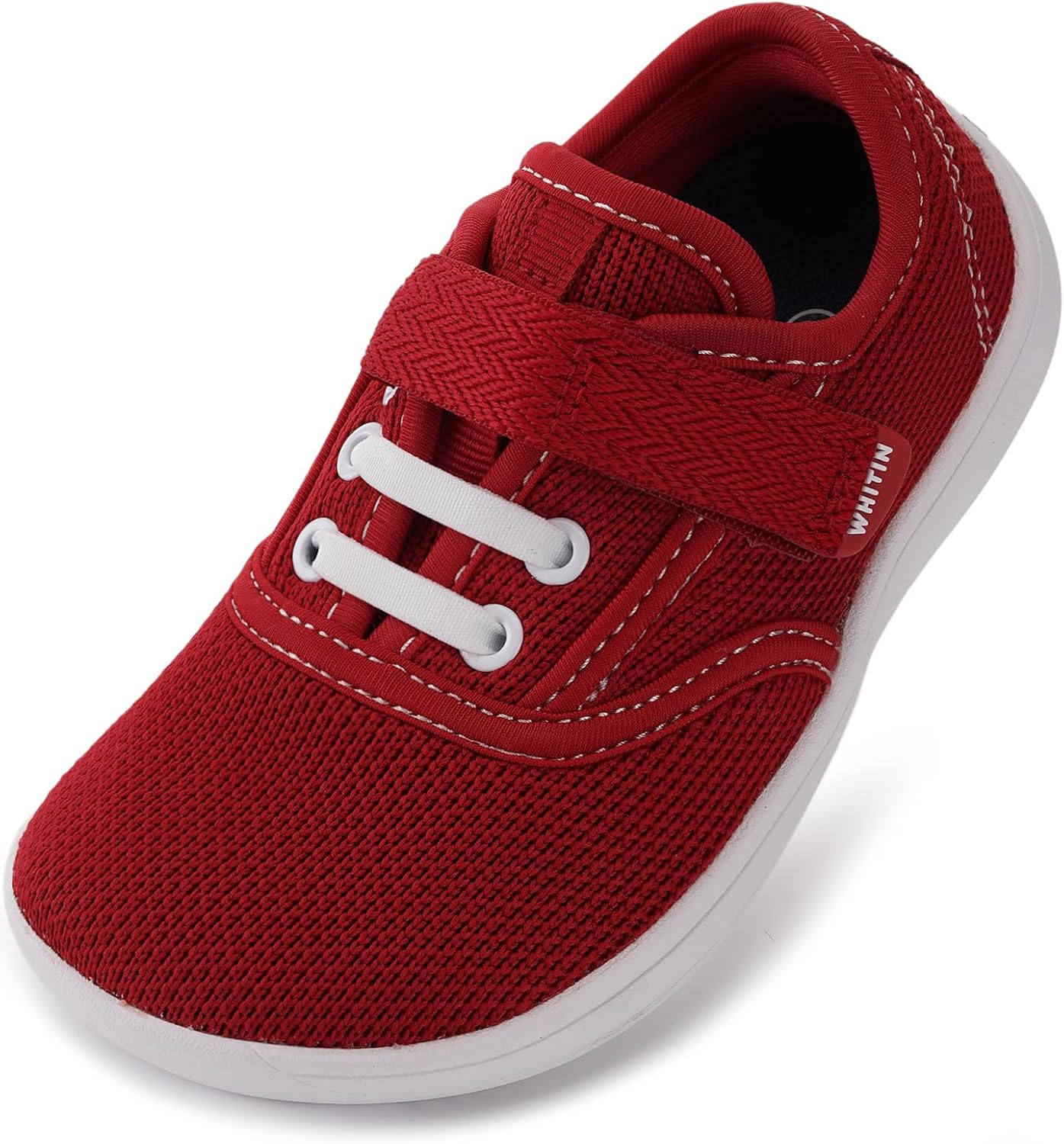 WHITIN Toddler/Little Kids Wide Toe Box Barefoot Shoes + Minimalist Sneakers for Boys Girls + Zero Drop Sole