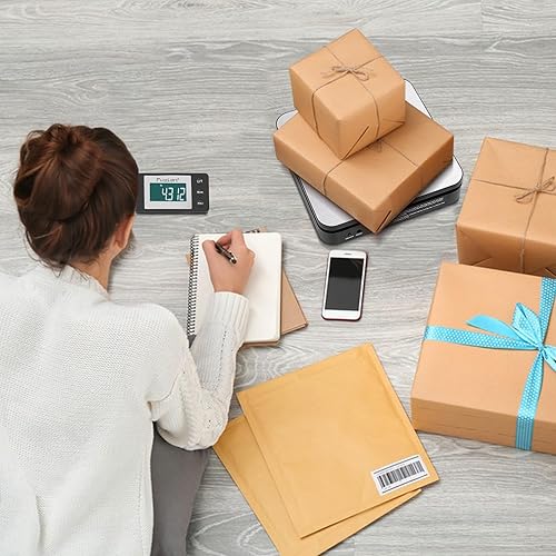 Miniatura 7 de Fuzion Báscula de envío báscula postal inalámbrica de 110 libras x 0.1 oz, pantalla LCD grande, 5 unidades, báscula digital para paquetes, opciones