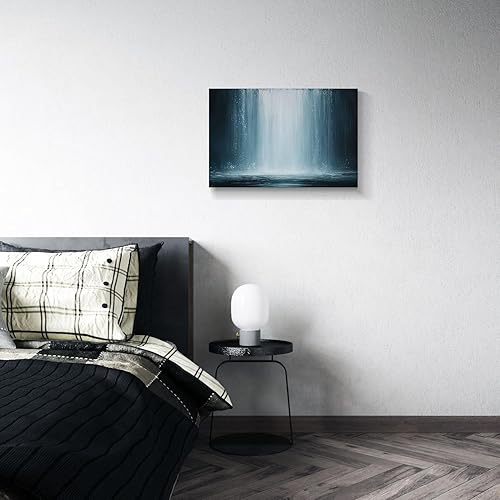 Miniatura 511 de Lienzo artístico para pared, pinturas de arte abstracto, fantasía azul, grafiti colorido sobre fondo blanco; decoración artística moderna para sala