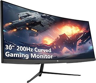 Z-Edge 30 inch 144Hz/200Hz Curved Gaming Monitor, 1080P Computer Monitor, UG30 21:9 Ultra Wide, 1500R/1ms MPRT, Frameless/Slim PC Monitor with HDMI/DP Display Port, Freesync Compatible, VESA