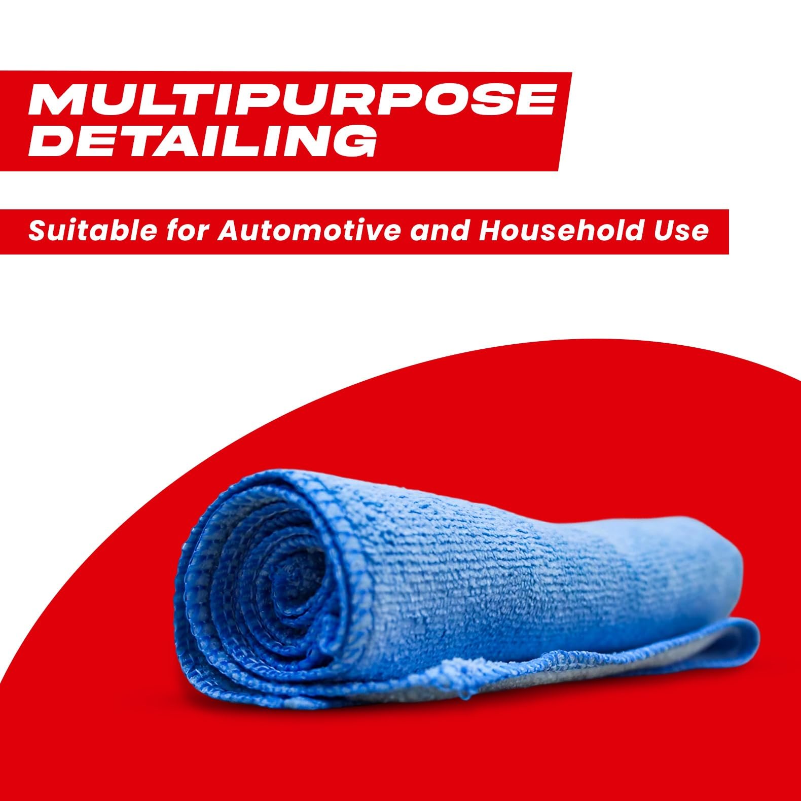MANMACHINE Microfiber 350GSM (40x40cm, 4Pcs) Car Blue Body Cleaning Washing Polishing Towel Cloth for Car Bike Thick Lint & Streak Free Multipurpose Detailing 4