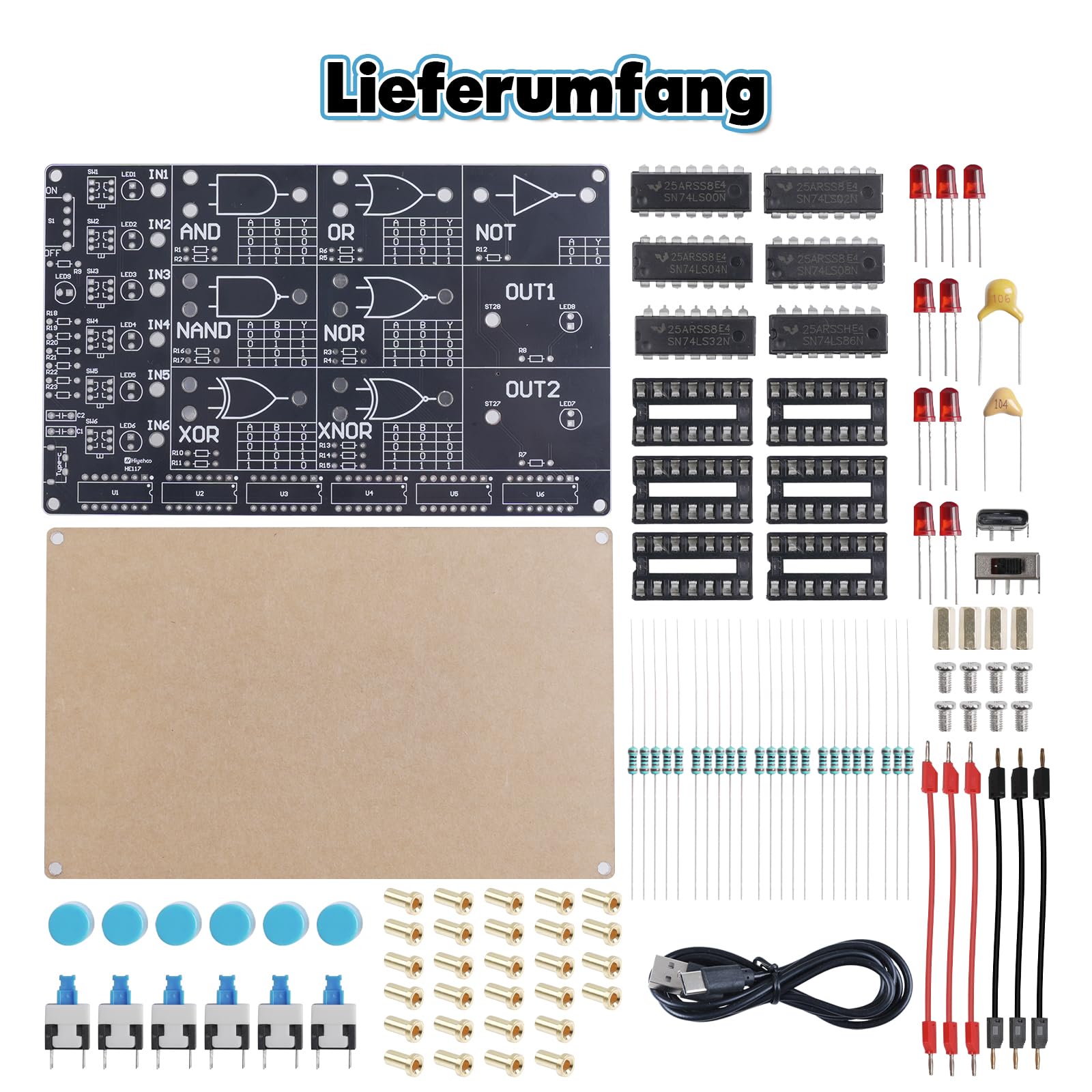 Kit de soldadura con indicador LED, juego de soldadura electrónica BANRIA para aprender a soldar con AND OR NO NAND NOR XNOR, circuitos lógicos digitales para estudiantes, escuelas, STEM