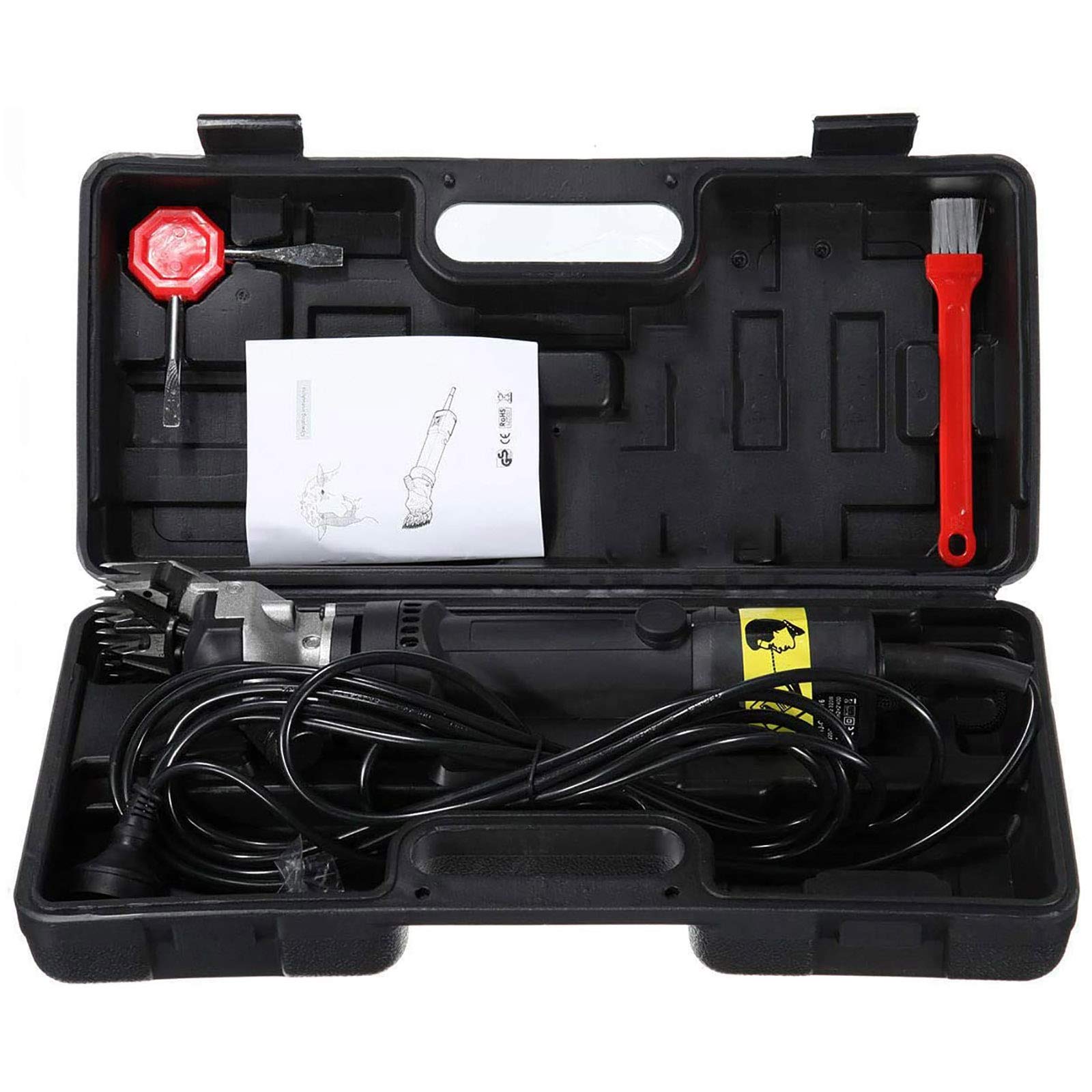 Esquiladora de ovejas 690W Esquiladora de ovejas eléctrica 2400 rpm Cortadora de cabras Esquiladora de animales para esquila de caballos, bovinos, ovinos, caprinos-alpaca-camello con 6 velocidades