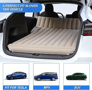 for Tesla Model Y All Version (2020-2026) Model 3 Model S Model X 5 Seats air Mattress Universal SUV MPV Car Air Bed for Camping Outdoor Home