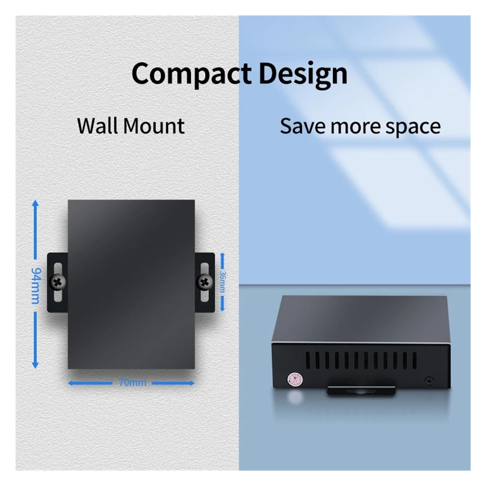 Wireless HDMI Extender Receiver, RX Only, Up to 1 TX to 6 RX Connections, Max Line-of-Sight Transmission Distance 1 TX to 1 RX (500m), 1 TX to 2 RX (400m), 1 TX to 3 RX (300m), 1 TX to 4-6 RX (200m)