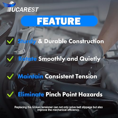 Miniatura 7 de TUCAREST 39390 (para 2.0L (1988cc)/2.5L; ENG. DESG:SKYACTIV) Conjunto de polea tensora de correa de transmisión para 12-18 Ma-zda 3/14-21 Ma-zda 6