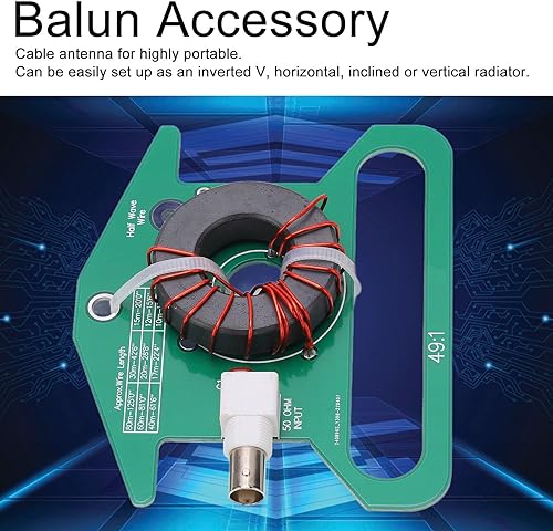 Miniatura 2 de Ningún extremo de la afinación alimentó la media antena del módulo de la antena de onda corta de la radio Balun equilibrada al transformador