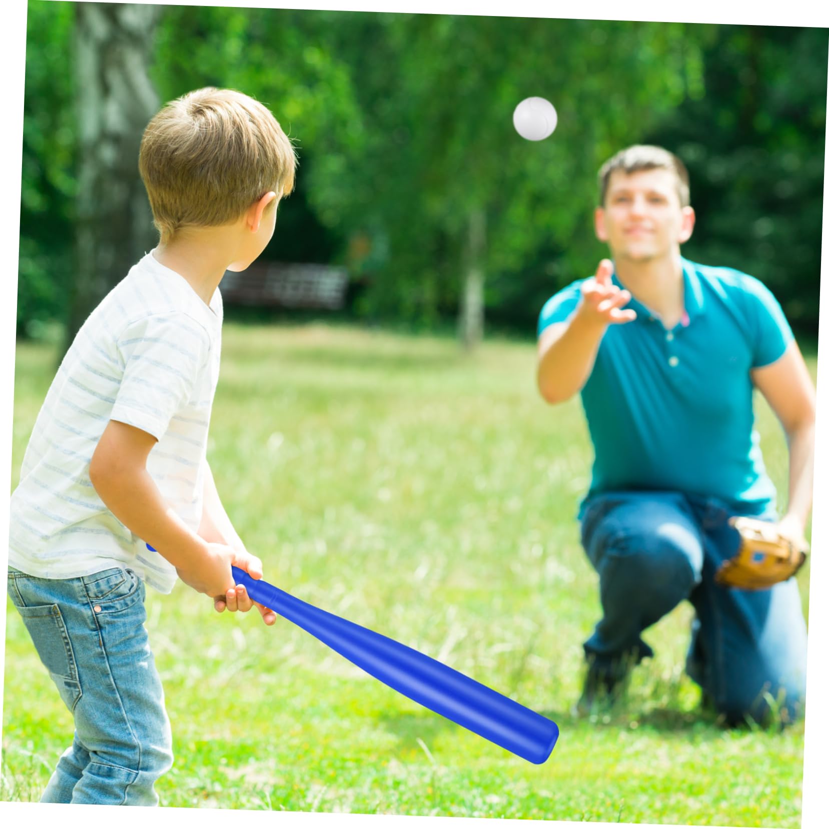 VICASKY Jouets De Baseball pour Garçon Et Filles Kit Extérieur 6 Pièces Plastique Léger Jeu Interactif Coordination Main-Pied Activité Parents-garçon Et Filles